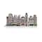 Urbania Collection - 4 3D Puzzles: Hotel, Cinema, Cafe, and Fire Station: 1165 Pcs